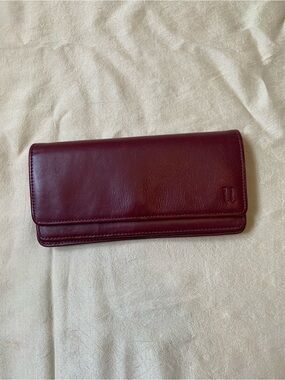 Wine Leather Continental Wallet